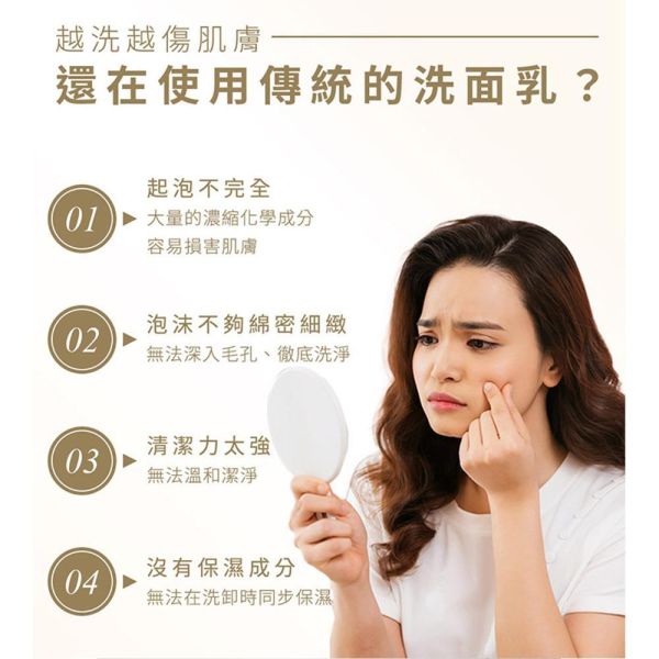 米的洗卸慕斯-櫻花 180ml 米的洗卸慕斯,櫻花洗卸慕斯,洗卸慕斯推薦,胺基酸洗面乳,胺基酸潔顏慕斯,卸妝洗面乳,洗卸二合一,稻米萃取,米糠萃取,保濕洗面乳,溫和潔面,泡沫洗面乳,台灣穀堡,敏弱肌清潔,櫻花香洗面乳