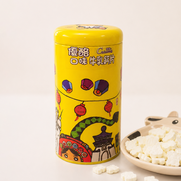 優酪口味牛乳片 125片 (奶素) 優酪口味牛乳片,優格牛乳片,牛乳片,優酪乳片,奶片,兒童零食,小朋友點心,奶素零食,酸甜零食,牛奶糖果,罐裝零食,125片牛乳片,台灣穀堡