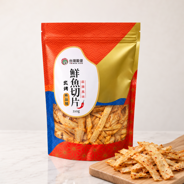 炙烤極品燒鮮魚切片-麻辣風味 210g 炙烤鮮魚切片,極品燒,麻辣魚片,炙烤魚片,鮮魚切片,高蛋白零食,低脂零食,海味零食,麻辣零食,魚乾零食,追劇零食,下酒菜,台灣零食,辦公室零食,涮嘴零嘴