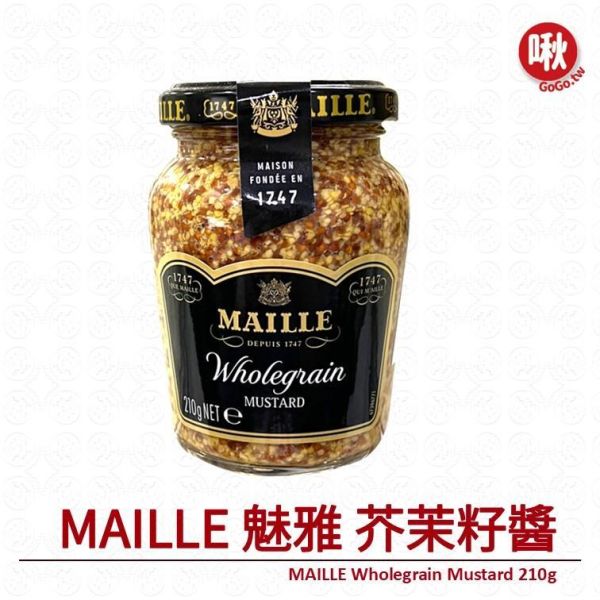 MAILLE 魅雅芥茉籽醬Wholegrain Mustard 210g 