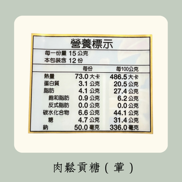 肉鬆貢糖 
