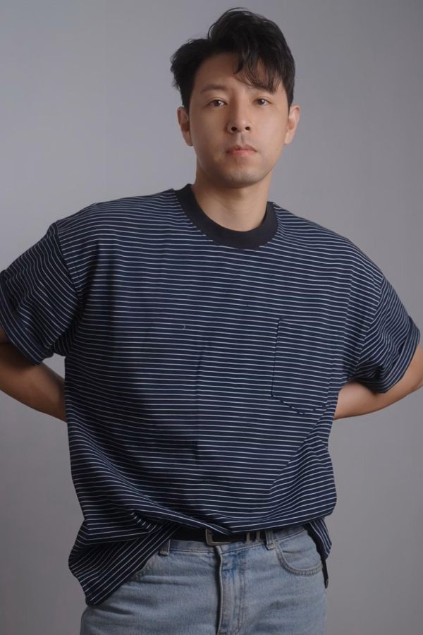 條紋口袋厚磅踢 