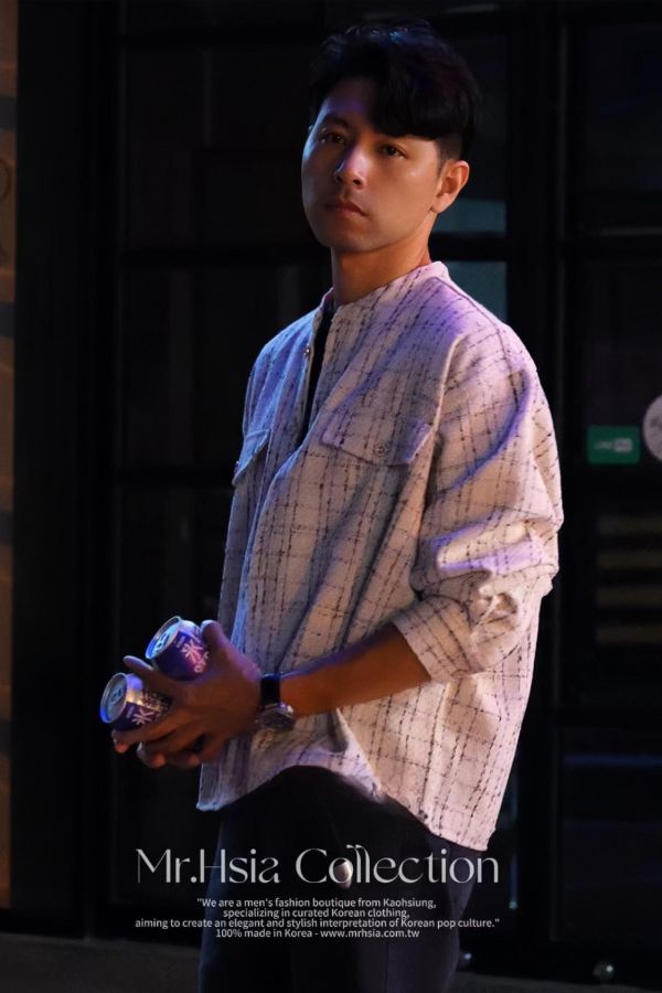 鑲金小香薄長袖上衣 