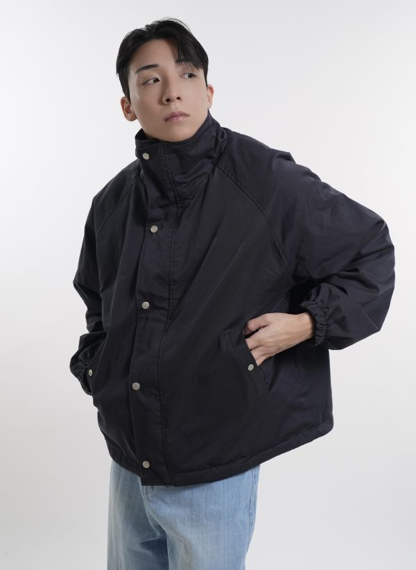 雙面隱藏式門襟防風外套 