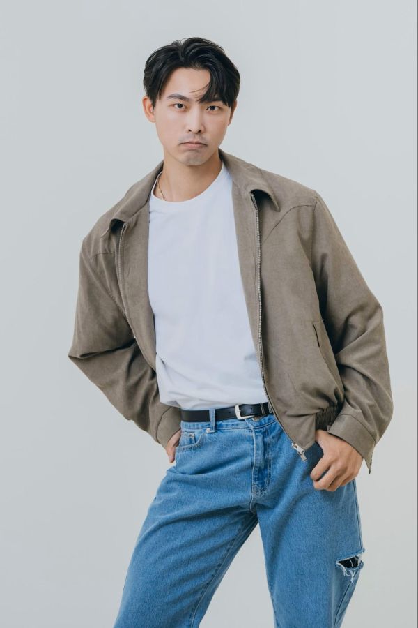 麂絨啞光休閒夾克 