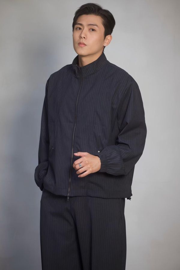 極致灰階條紋套裝 