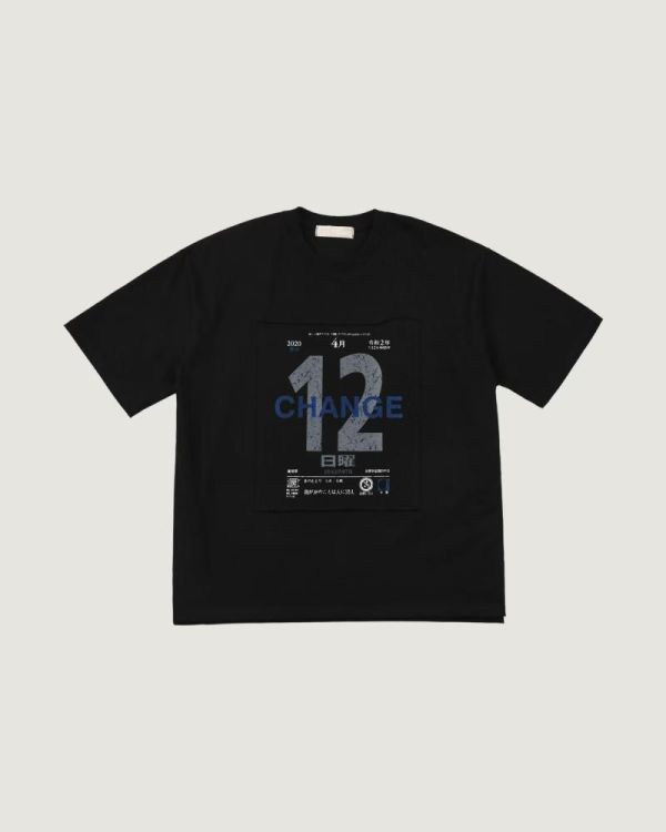 寬鬆廓型縫線拼接短T 