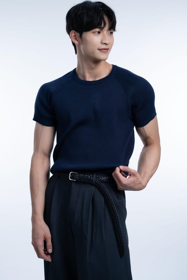 Muscle Fit 厚磅針織短衫 Muscle Fit