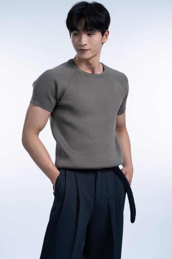 Muscle Fit 厚磅針織短衫 Muscle Fit