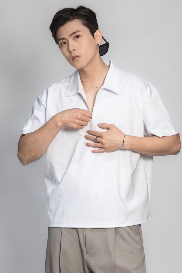 翻領半拉鏈紳士上衣 