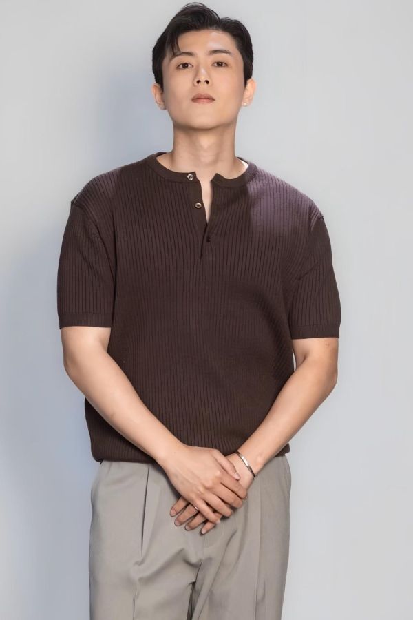 韓系慵懶風亨利領衫 