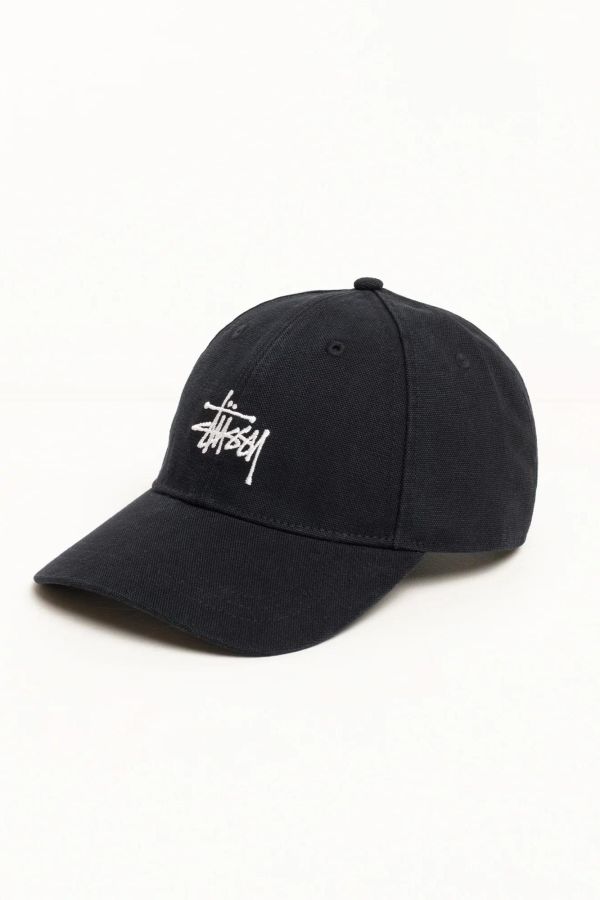 Stussy LP BASIC CANVAS CAP(BLACK) 