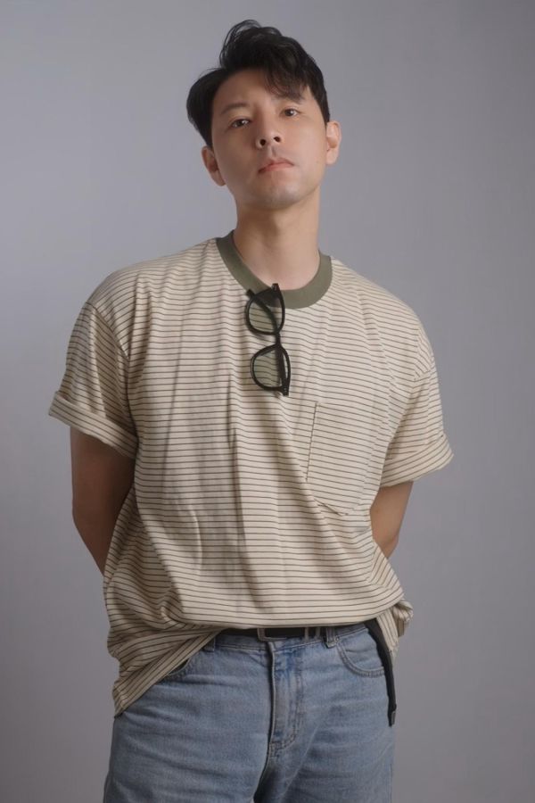 條紋口袋厚磅踢 