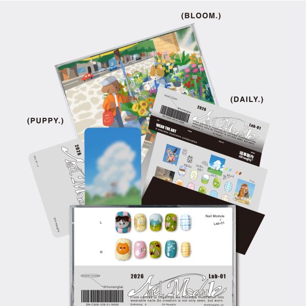 Nail Module｜Hoi ホーイ 穿戴甲,美甲,插畫,創作者聯名,珍德瑟,獨家開發,周邊商品,錄音帶盒,收藏,藝術品,STILLNAUGHTY,美甲片,設計師聯名,指甲貼,藝術周邊,復古包裝,交換禮物,潮流美甲