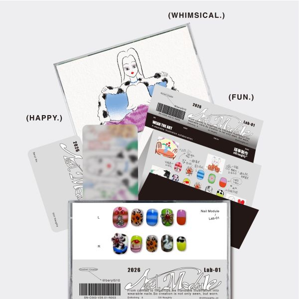Nail Module｜Beryl Wu 穿戴甲,美甲,插畫,創作者聯名,珍德瑟,獨家開發,周邊商品,錄音帶盒,收藏,藝術品,STILLNAUGHTY,美甲片,設計師聯名,指甲貼,藝術周邊,復古包裝,交換禮物,潮流美甲