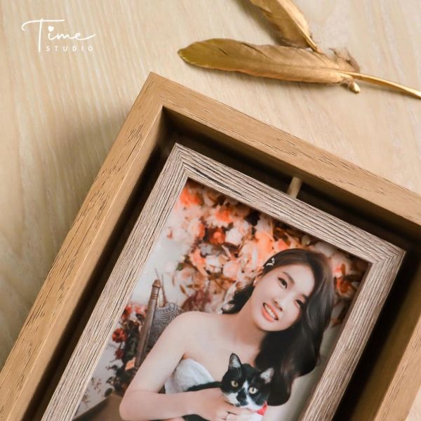4*6吋 雙面旋轉相框【下單即贈兩張相片】質感小相匡 木製相框 氛圍感相框 