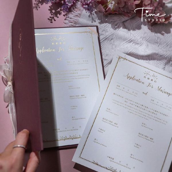 【24h快速出貨】永生花／燙金結婚書約｜戶政可用 結婚證書 書約 結婚證書 證書夾 婚約 書約夾 結婚必備 異性同性 