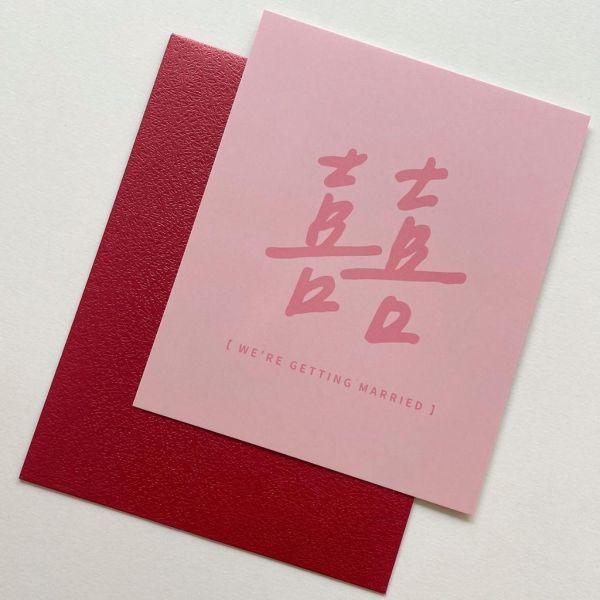 【客製姓名】喜餅卡｜少量製作 結婚通知 雙面印刷 小卡 設計師款 有質感信封 謝卡 喜餅謝卡 可加名字 