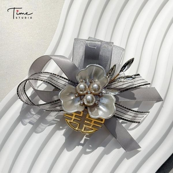 中式胸花/手腕花 | 快速出貨 超仙伴娘手花 手花 婚禮 姐妹花 胸花 高級感 結婚胸花 結婚裝飾 囍宴花 兒童手花 