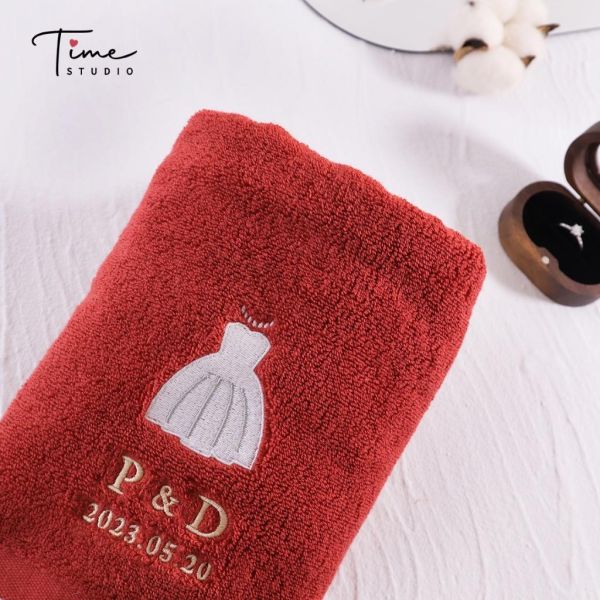 【訂做結婚毛巾】刺繡 毛巾 新婚禮 伴娘伴郎禮 小毛巾 訂做 訂製毛巾 客製化姓名 結婚 登記 新郎 新娘 