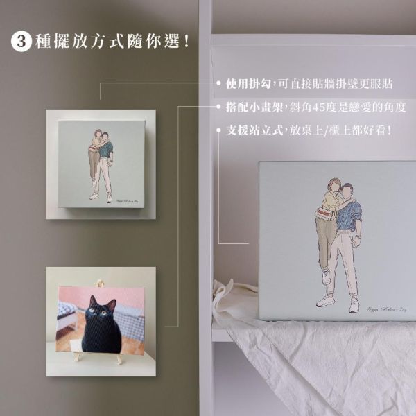 桌上無框畫｜客製油畫板輸出｜放大照｜情人節送禮｜紀念日｜紀念禮物｜照片牆｜送禮｜送伴侶 