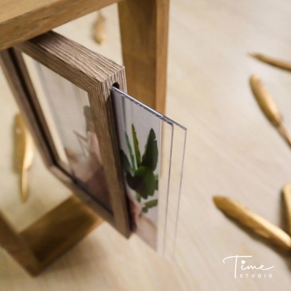 4*6吋 雙面旋轉相框【下單即贈兩張相片】質感小相匡 木製相框 氛圍感相框 