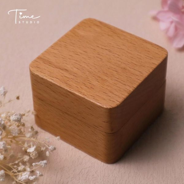 【手繪－雷雕戒指盒】求婚/婚戒盒/鑽戒盒 訂製雷雕服務 情人禮物 胡桃木盒 戒指收納盒 結婚 婚戒 婚禮 