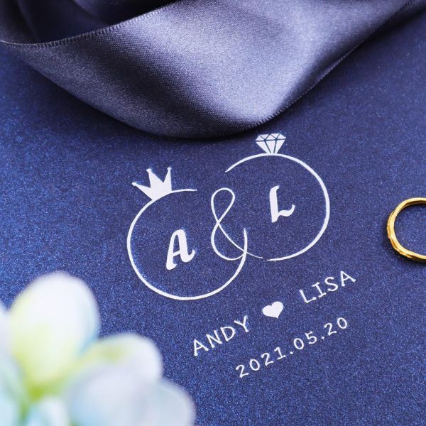 【客製】鑽石戒指／燙金結婚書約夾｜藍/藕/咖 結婚證書 證書夾 書約夾 書約 婚約 結婚必備 