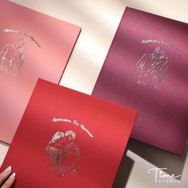 【24h快速出貨】浮雕燙金書約｜結婚書約夾 可加購立體燙金 戶政可用 登記結婚書約 書約 結婚證書 證書夾 婚約 書約夾 