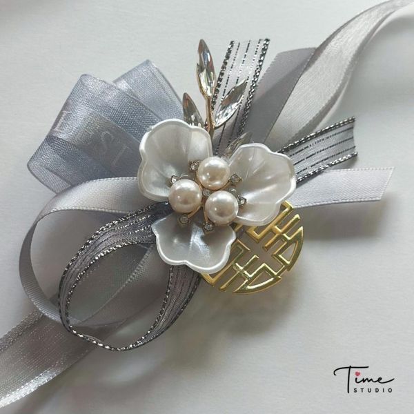 中式胸花/手腕花 | 快速出貨 超仙伴娘手花 手花 婚禮 姐妹花 胸花 高級感 結婚胸花 結婚裝飾 囍宴花 兒童手花 