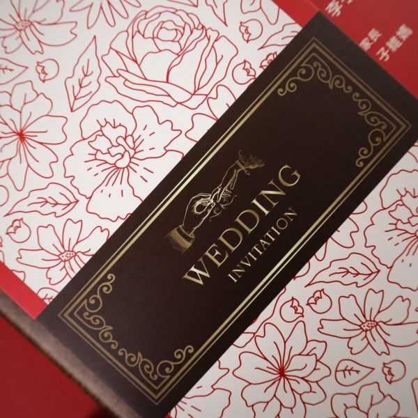 日式花紋｜單卡喜帖 