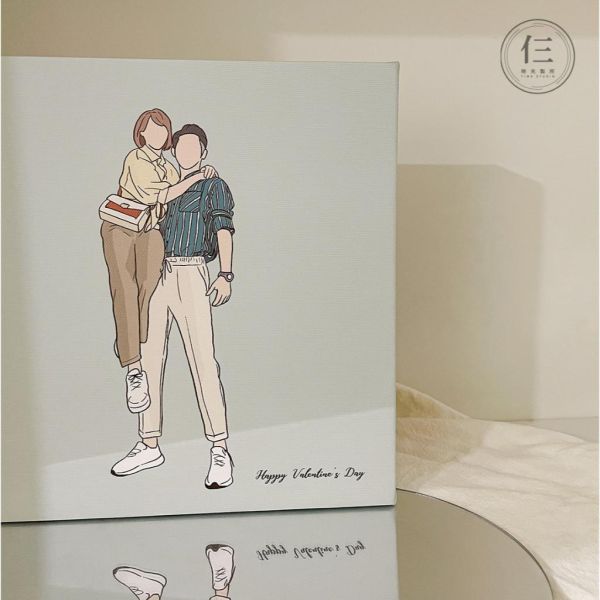 桌上無框畫｜客製油畫板輸出｜放大照｜情人節送禮｜紀念日｜紀念禮物｜照片牆｜送禮｜送伴侶 