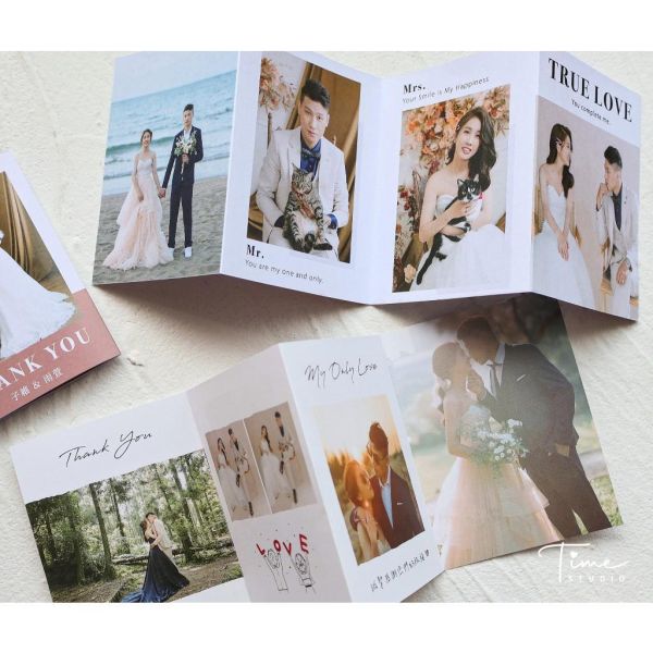 Time studio 四摺頁謝卡｜少量10份起｜值得紀念的謝卡｜美式雜誌風 小清新風｜摺頁謝卡 
