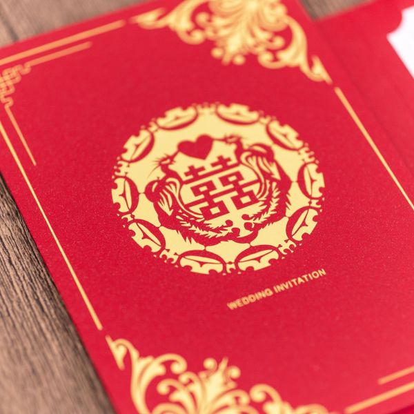 鳳凰于飛｜燙金卡 摺頁喜帖 