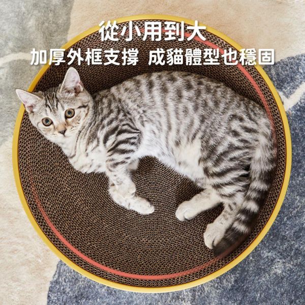現貨【森林系貓抓盆】莫蘭迪 貓抓碗 瓦楞紙碗 貓抓板 貓床 正反可抓 再送台灣製替換紙抓板【MOMOCAT摸摸貓】E33 貓抓板,瓦楞紙抓板,磨爪板,貓造型抓板,瓦楞紙板,紙抓板