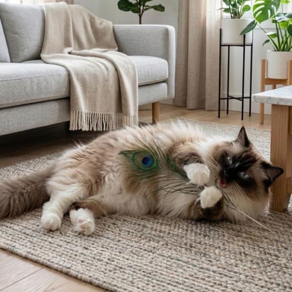 現貨【孔雀羽毛天然羽毛逗貓棒】長40~45cm 台灣 孔雀毛 羽毛 無加工 無染色 無色素【MOMOCAT摸摸貓】E65 長40~45cm,台灣,孔雀毛,羽毛,無加工v無染色,無色素,逗貓棒,貓玩具,貓咪玩具,幼貓玩具,互動玩具