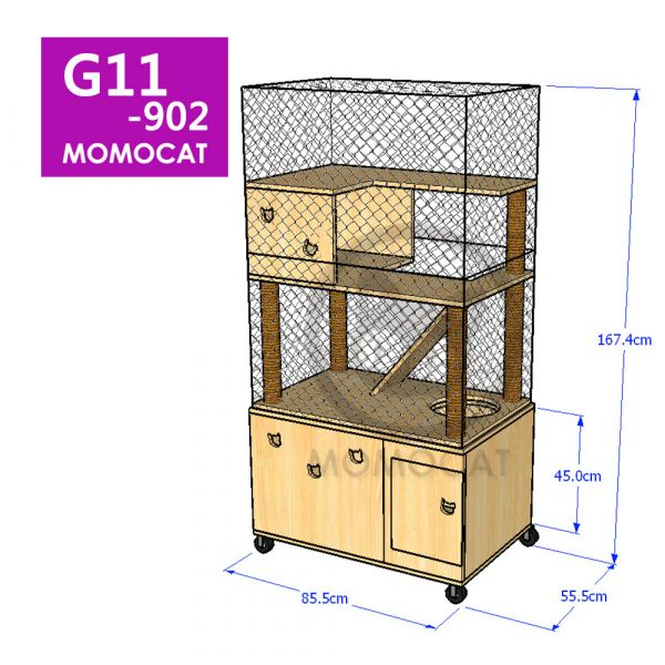 接單訂製【G11-902雙層貓籠貓櫃】日本IRIS PEC-902 可移動鐵籠 貓跳台 台灣專利【MOMOCAT摸摸貓】 精美透天厝,貓跳台,貓籠,貓櫃,鐵籠,貓屋,貓砂箱,貓砂櫃,專利,手工木作,IRIS鐵籠,902鐵籠,日本鐵籠,雙層貓籠