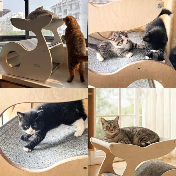 預購【原木鯨魚貓屋】原木 雙層 貓窩 貓床 吊床 貓抓板 貓屋 半封閉式 E0 實木 圓潤【MOMOCAT摸摸貓】E35 原木,雙層,貓窩,貓床,吊床,貓抓板,三合一,貓屋,半封閉式,E0,實木,圓潤