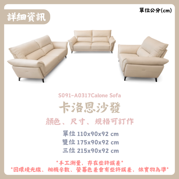 S091-A0317卡洛恩沙發 