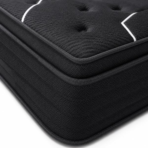 黑金 黑金床墊、黑金系列、獨立筒床墊、席夢思床墊、高雄床墊、床墊推薦、靜音支撐、灰黑床墊、質感床墊、雙人床墊、門市試躺