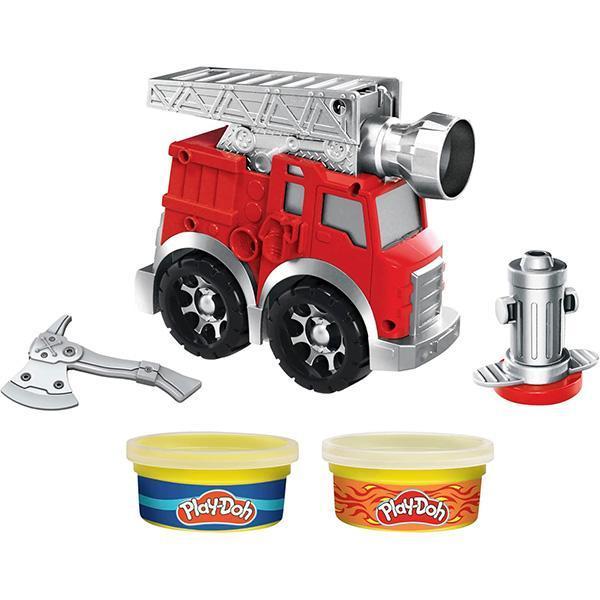 HASBRO 孩之寶 | Play-Doh 培樂多 | 安全無毒 | 黏土品牌 | 車輪系列 | 消防車遊戲組 | 全新未拆 | 現貨 