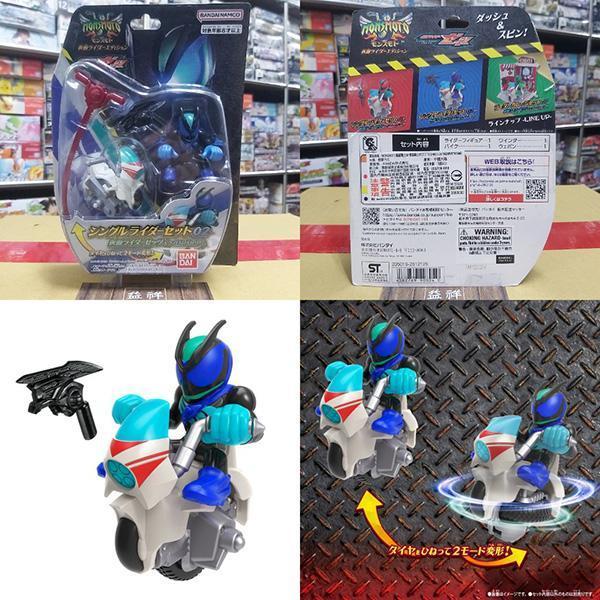 BANDAI 萬代 | MONSMOTO假面騎士02 假面騎士ZEZTZ TECHNO LOSTREAM 拉動拉條可向前衝或旋轉 | 全新未拆 | 現貨 
