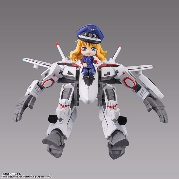 BANDAI 萬代 | TINY SESSION 超時空要塞F VF-25F 彌賽亞 阿爾特機&雪莉露 | 可變形 (預訂2022年11月) 