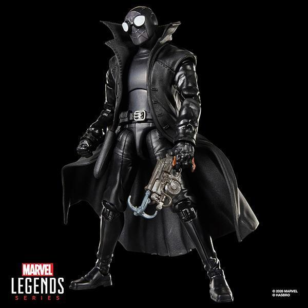 HASBRO 孩之寶 | Marvel Legends 亞馬遜限定 | 漫威蜘蛛人6吋傳奇人物復古系列 - 復古吊卡 | 暗影蜘蛛人 | Spider-Man Noir | 高約15公分 | 可動完成品 | 全新未拆 | 現貨 