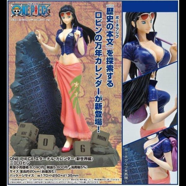 【特價】【絕版老物全新未拆】東映動畫 | 日版金證 | 航海王 | 海賊王 | 萬年曆（新世界篇）妮可·羅賓 | 高約20公分 | 全新未拆 | 現貨 