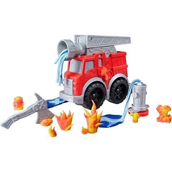 HASBRO 孩之寶 | Play-Doh 培樂多 | 安全無毒 | 黏土品牌 | 車輪系列 | 消防車遊戲組 | 全新未拆 | 現貨 