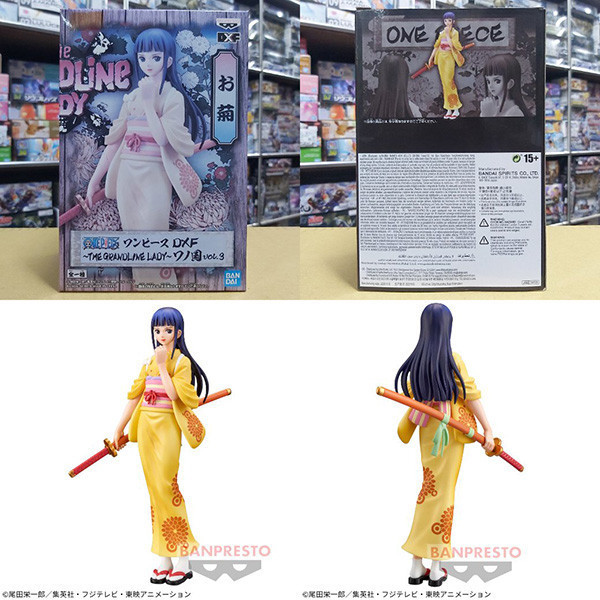 【特價】BANPRESTO 景品 |  DXF THE GRANDLINE LADY 航海王 | 和之國 vol.3 小菊 | 阿菊 | 殘雪菊之丞 | 高約17公分 | 盒況如圖 | 全新未拆 | 現貨 
