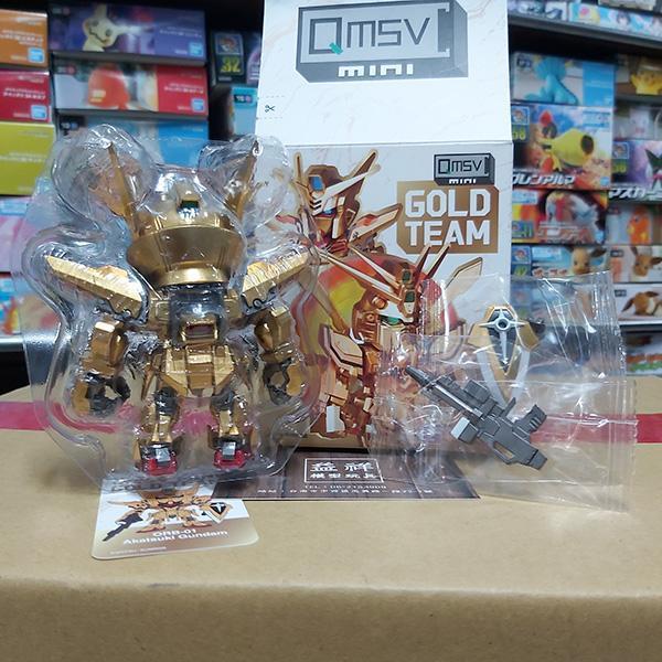 BANDAI 萬代 | 機動戰士鋼彈 | QMSV MINI GOLD TEAM 金色戰隊 | 金色款 | 曉鋼彈 | 僅開盒確認 | 槍的包裝袋有撕開 | 如圖 | 現貨 