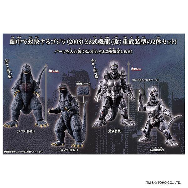 BANDAI 萬代 | 哥吉拉可動公仔 | 哥吉拉(2003)&機械哥吉拉 | 對戰組 | 含特典"哥吉拉 東京SOS"海報架 | 全新未拆 | 現貨 