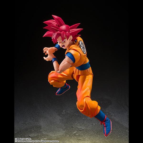 BANDAI 萬代 | S.H.Figuarts SHF 七龍珠超 | 超級賽亞人之神 | 孫悟空 (渾身纏繞著神之氣的姿態) 高約14.5公分 | 可動完成品 | 全新未拆 | 現貨 